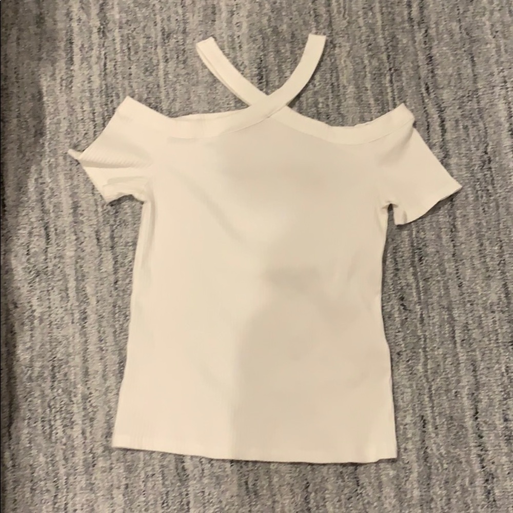 Zara white rubbed t shirt never worn